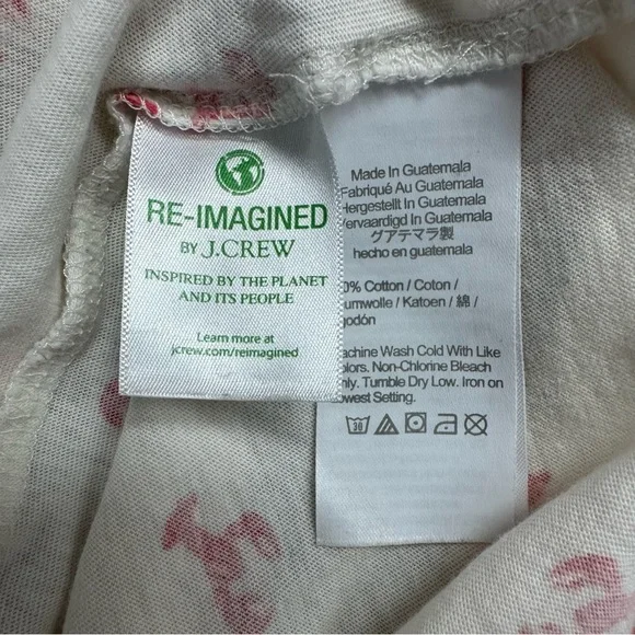 J. Crew Tee cotton tee in cream red lobster print beachy coastal preppy summer - Picture 10 of 11